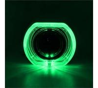 FGGHDR Phare Assemblage Ampoule LED Universelle H1 À Double Guide De Lumière Et Azote, 2,5 Pouces, Pour Phares Véhicule Phares Avant(3-inch silver,Green)