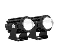 FGGHDR Phare De Moto Phare Avant LED Moto Projecteur Antibrouillard Lentille LED Bicolore Feux Route/croisement Éclairage Auxiliaire Conduite(2piece White)