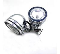 FGGHDR Phare De Moto Phare Moto Vintage Métal Chromé Avec Revêtement Gauche Droit Feu Antibrouillard Accessoire D'équipement