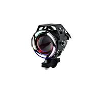 FGGHDR Phare De Moto Phares Antibrouillard Moto Super Lumineux Brillants Projecteurs Supplémentaires U7 LED Phare Antibrouillard Conduite Avec Interrupteur 12 V(1piece RGB)