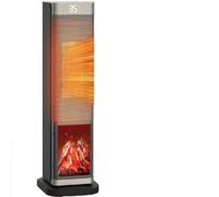 FGHB Chauffage d'Appoint,2000W Radiateur Electrique, Céramique, Télécommande,3 Modes,flamme 3D,70 ° oscillation,Protection contre Basculement/SurchauffeChauffage Rapide,la Maison,le Salon,le Bureau