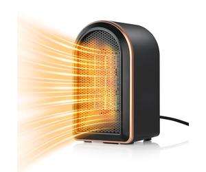 FGHB Chauffage d'appoint, Radiateur Soufflant Salle de Bain Mini Radiateur Electrique 800W/1200W Protection Contre Surchauffe & Anti-Basculement pour la Salle de Bain, la Maison, le Salon, le Bureau