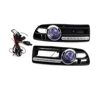FGHDSSA Ensemble Feux Antibrouillard Pour VW Pour Bora 99-04 2 Pièces LED Avec Lunette Antibrouillard Super Lumineux Professionnel 1J5853665B 1J5853666B(Bleu)