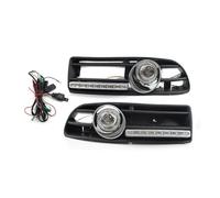 FGHDSSA Ensemble Feux Antibrouillard Pour VW Pour Bora 99-04 2 Pièces LED Avec Lunette Antibrouillard Super Lumineux Professionnel 1J5853665B 1J5853666B(WHITE)