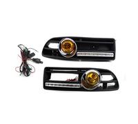 FGHDSSA Ensemble Feux Antibrouillard Pour VW Pour Bora 99-04 2 Pièces LED Avec Lunette Antibrouillard Super Lumineux Professionnel 1J5853665B 1J5853666B(Jaune)