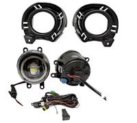 FGHDSSA Feux brouillard voiture Pour Toyota Pour Corolla Axio Fielder 2015 2016 2017 Grille Protection Halogène Angel Eyes DRL Voiture LED Feux Brouillard Feu Brouillard(White ring set)