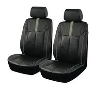 FGHDSSA Housse siège Voiture pour La Plupart S Voitures SUV Camion Accessoires Voiture Intérieur Sportif Unisexe Course Universelle en Cuir Housses Siège Voiture(Gray 4 pcs)