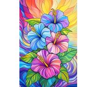 fghgbf Peinture Numero Adulte Kits,Iris coloré Peinture par Numero,DIY Acrylique Kit de Peinture à l'huile sur Toile,avec Pinceaux Peinture par Numéro pour Décoration Murale avec cadre,45x60cm