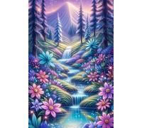 fghgbf Peinture Numero Adulte,Montagnes Creek DIY Kits de Peinture au Numéro,Acrylique Peinture par Numéros avec Pinceaux Peinture Paint by Numbers pour Décoration Maison et Cadeau avec cadre,40x50cm