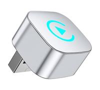 FGHGX Auto Adapter pour Renault Kid 2017 2018 2019 2020 2021 2022 2023 2024, Mini Adaptateur sans Plug Play Wireless CarPlay Contrôle Stable Adaptateur Wireless CarPlay,Silver