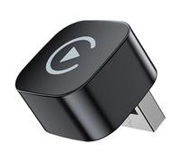 FGHGX Auto Adapter pour Renault Kid 2017 2018 2019 2020 2021 2022 2023 2024, Mini Adaptateur sans Plug Play Wireless CarPlay Contrôle Stable Adaptateur Wireless CarPlay,Black