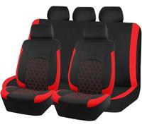 FGHGX Housse Siege Voiture pour Renault Twingo Zoe, Protection Siège Voiture Ensemble Housses Respirant Avant Arrière Ensembles Housses Siège,Red