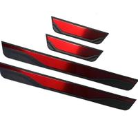FGHGX Protection Seuil Porte Voiture pour Jeep Cherokee Commander Compass Gladiator Liberty Patriot Renegade, Barre Seuil Porte Voiture Antirayures Plinthes pour Auto Seuil Porte Plaques,Red
