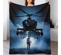 FGHJHGG Couverture Hélicoptère - Douce en Flannel Couvertures Convient À Toutes Les Saisons pour Voyager, Lit Ou Canapé 100×130cm