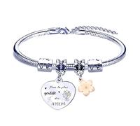 FGHJK Bracelet Merci Atsem - Cadeau Femme pour Assistante Maternelle et Nounou - Idée Remerciement fin d'Année Creche - Drole