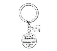 FGHJK Cadeau Fete des Grand mere Porte cles Mamie Cadeau pour Grand mere Mamie Fete des Mamie Idee Cadeau Mamie Cadeau Anniversaire Grand mere Porte cles Grand mere (5)