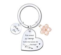 FGHJK Cadeau Meilleure Amie Porte Clef Meilleure Amie Cadeau Femme Anniversaire Noel Porte-clés Amitié Fin d'études Universitaires Porte cles Femme (5)