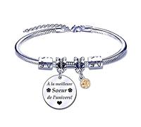 FGHJK Cadeau Noel Soeur Bracelet Femme Cadeau Anniversaire Graduation Soeur Bijoux Original