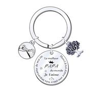 FGHJK Cadeau Original pour Papa - Porte-clés pour la Fête des Pères, Anniversaire, Noël et Beau-Papa