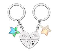 FGHJK Cadeau Porte-Clés Idéal pour Couple, Porte-Clés en Forme de Cœur, Petit Accessoire Saint Valentin et Noël