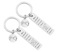 FGHJK Cadeau Porte-Clés Idéal pour Couple, Porte-Clés en Forme de Cœur, Petit Accessoire Saint Valentin et Noël