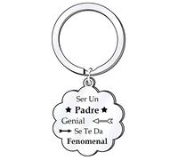 FGHJK Dia du Padre Regalos Cadeau Dia du Padre Cadeau para Padre Regalos Originales para Padre Primerizos Dalle Cadeau du Padre Cadeau de Cumpleaños de Papá Llavero de Papá