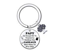FGHJK Fête des Pères Papa Papy Porte-clés Cadeau Porte-clés de de Papa Papy Cadeau de fête des pères Cadeaux d'anniversaire Cadeaux de Famill (Papy)