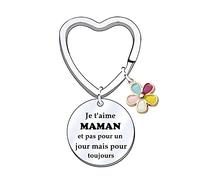 FGHJK Porte-clés Maman Fille pour la Fête des Mères - Cadeau Original d'Anniversaire