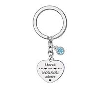 FGHJK Porte-clés Nounou Cadeau Nounou Fin de Contrat Cadeau Nounou Cadeau Nounou Original Cadeau Nounou Original Cadeau Nounou Personnalisé Cadeau Nounou Merci (1)