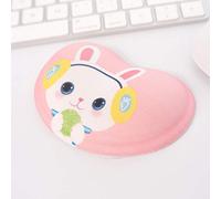 FGHOMEAQBD Bande dessinée créative en Forme de Coeur Tapis de Souris Bracelet Support de la Main Mignon Silicone Bureau Maison Poignet Pad-Lapin