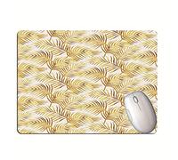 FGHOMEAQBD Motif de Fleur d'or Bureau étudiant Bureau pavé d'écriture Tapis de Souris d'ordinateur-30 * 25cm_10