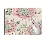 FGHOMEAQBD Tapis de Souris d'ordinateur de Bureau en Caoutchouc antidérapant de Protection de l'environnement géométrique Vert cactus-24 * 20cm_14