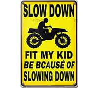 FGHRR Panneau mural en métal avec inscription « Slow Down Hit My Kid Because of Speeding You Won't Need A Lawyer » - 30,5 x 20,3 cm