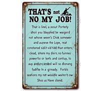 FGHRR Plaque en aluminium avec inscription « That's Not My Job Story About Four People » - 30,5 x 20,3 cm