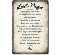 FGHRR Plaque en métal « The Lord's Prayer » pour décoration murale, accessoires de porte en fer, 30,5 x 20,3 cm