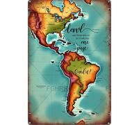 FGHRR The World is A Book and Those Who Do Not Travel Read Only One Page Aluminium Vintage Metal Sign Art Iron Painting for Indoor Outdoor Decor Room 30,5 x 20,3 cm
