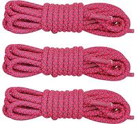 FGHSKIZ Lacets, des Lacets de Rechange en Dentelle for Chaussures de Sport Rondes réfléchissantes et durables, 3 Paires, sont Disponibles.(Rose Red,120cm(3 Pairs))