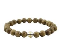 FGHSKIZ Les Perles de Bois, 1 Pc Bracelet en Bois Naturel Ailes de Bois Bracelets de Perles sixième Mantra Perles Bracelets for Hommes-Rouge(Wit)