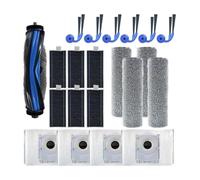 FGJDERYH Compatible avec Ecovacs DEEBOT X9 Pro Omni, kit de Remplacement 21 pièces, Brosse à Rouleau, 6 brosses latérales, filtres, 4 Rouleaux Nettoyage, Sacs poussière
