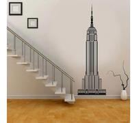 FGJFGGFR Décoration murale autocollante décoration de la maison autocollant mural bâtiment de New York autocollant de décoration de salon papier peint amovible