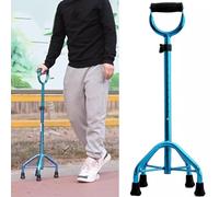 FGJsfhrDTU Canne, Canne de Marche Quadruple réglable en Aluminium for Adulte, Multicolore, 70-93cm(Blue)