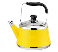 FGJsfhrDTU Théière en Acier Inoxydable avec poignée Ergonomique résistante à la Chaleur, Bouilloire sifflante for cuisinière gaz(Yellow,2L)