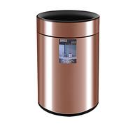 FGJUYLKvchgf Corbeille sans Couvercle, Acier Inoxydable ménage 7L Capacité Rond Tour Direct Pratique et Facile à Nettoyer Chambre/Cuisine/Bureau(D)