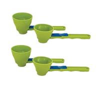 FGJUYLKvchgf Cuillère à entonnoir coulissant 2 en 1 entonnoir de mesure sans gâchis outil essentiel en ABS for les shakes/poudres protéinés 4 pièces(Green)