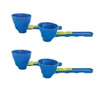 FGJUYLKvchgf Cuillère à entonnoir coulissant 2 en 1 entonnoir de mesure sans gâchis outil essentiel en ABS for les shakes/poudres protéinés 4 pièces(Blue)