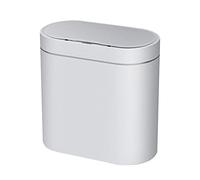 FGJUYLKvchgf La Corbeille de capteur Intelligente, la capacité de Conception étroite Automatique de ménage 8L Peut être Une Poubelle de Conception étroite avec Couvercle scellé et sans(White)