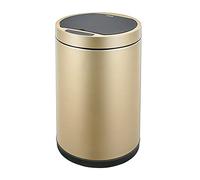 FGJUYLKvchgf La Corbeille sans Contact, Une capacité de capteur Intelligente à la Maison 9L capacité imperméable et sans Odeur avec la Poubelle de la Cuisine Couverte(Gold)