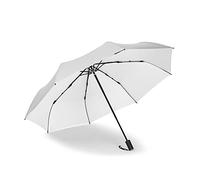 FGJUYLKvchgf Parapluie pliable portable Compact Tri-Fold Parasol Wind and Rain Proof Design forte et robuste ensoleillée/pluie double usage(White)