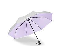 FGJUYLKvchgf Parapluie pliable portable Compact Tri-Fold Parasol Wind and Rain Proof Design forte et robuste ensoleillée/pluie double usage(Purple)