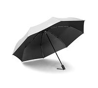 FGJUYLKvchgf Parapluie pliable portable Compact Tri-Fold Parasol Wind and Rain Proof Design forte et robuste ensoleillée/pluie double usage(Black)